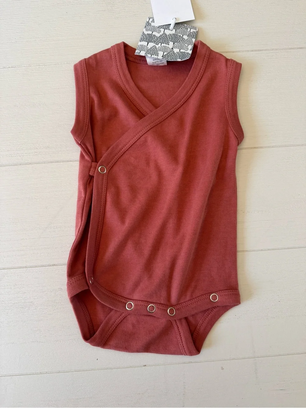 Kate Quinn Organic Cotton Wrap Bodysuit | 3–6 Months | NWT | Gender Neutral